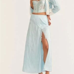 NWT Gracia LoveShackFancy Angel Blue Skirt